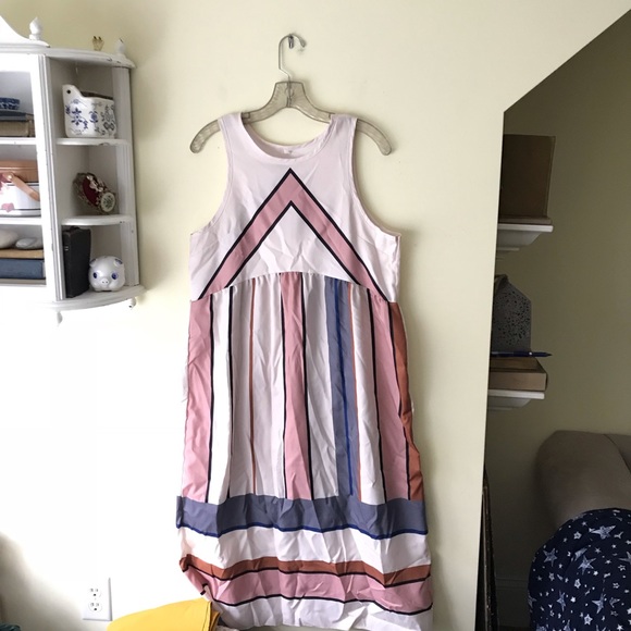 ROMWE Striped Midi Dress - Picture 2 of 3